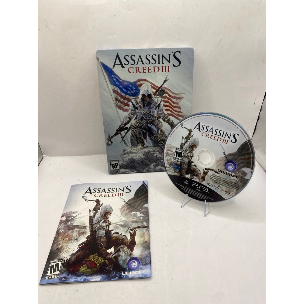 Assassin’s Creed 3 III Limited Edition Steelbook PS3 Game Complete w manual